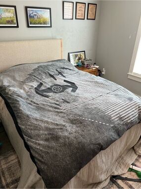 Pottery Barn Teen Star Wars Duvet Cover Organic Cotton TIE Fighter Death Star